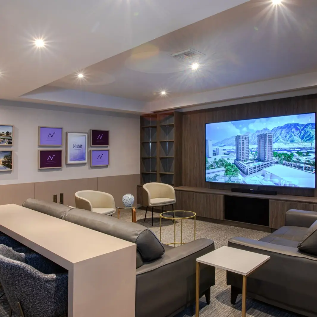 Diseño de showroom inmobiliario profesional — Volumento Experiencias